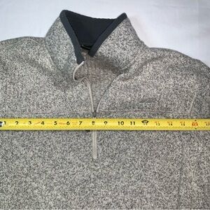 Koppen Men's Medium Pullover Layer Gray Warm Cozy 1/4 Zip Sweater Shirt